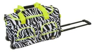 Rockland 22 Lime Zebra Duffel Bag by Fox Luggage #PRD3  