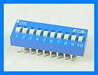 Dip Switch 10 Positions Silver Plated Contacts, Dip Switch 7 Positions 