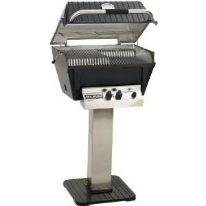   Propane Gas Grill On Stainless Steel Patio Post Patio, Lawn & Garden