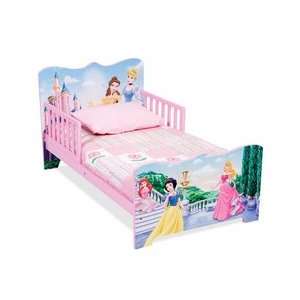  Disney Princess Wooden Toddler Bed with Sleep Safe Rails 