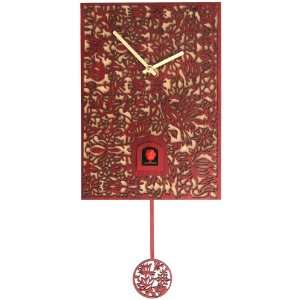  Modern cuckoo clock Silhouette red, quartz