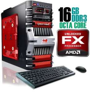   2221DBRQ, AMD FX Gaming PC, W7 Home Premium, Black/Red Electronics