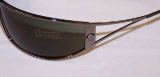 Versace Authentic Sunglasses VE2040 2040 1001/71 Gunmetal Green NEW 
