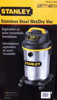 NEW Stanley Stainless Steel 4 Gallon Wet Dry Shop Vac Garage Vaccum 