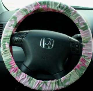 Car Steering Wheel Cover Pink Green Camo Print NEW  