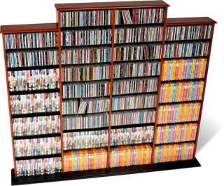 Black Double Wall Mount CD DVD Media Storage Cabinet  