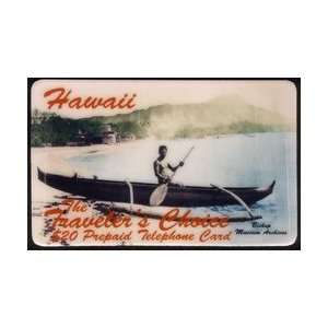 Collectible Phone Card $20. Hawaii Travelers Choice Outrigger Boat 