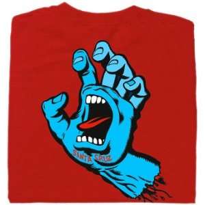 Santa Cruz Skateboards Screaming Hand Crew Short Sleeve T Shirt 