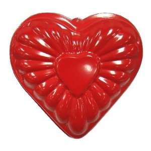   Red Enamelled Nonstick Heart Shaped Cake Pan 10 Inch