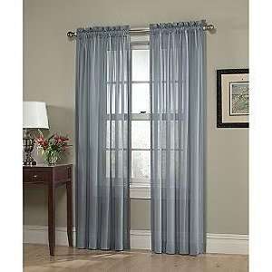   Slate Blue Solid Sheer Window Panel Brand New Curtain: Home & Kitchen