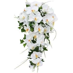    Tropical Silk Orchid Cascade   Wedding Bouquet 