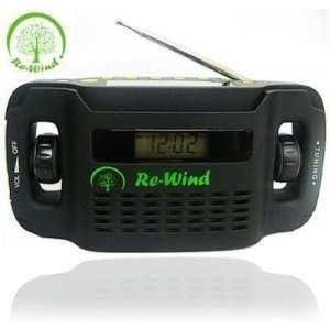  Rewind Wind up and Solar Powered Radio With Built in Torch 