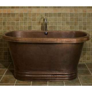 Hammered Copper Air Bathtub   Med. Antique Copper  