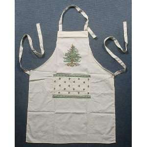 Spode Christmas Tree Green Trim Apron Kitchen/Cloth, Fine China 