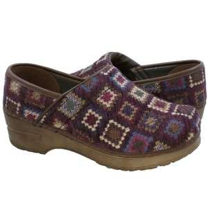 NEW SANITA Prof. Vegan Patch Closed Back Clog Purple 36  