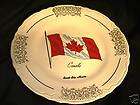   Souvenir Plate SAULT SAINT MARIE CANADA   Canadian Flag   Stencil Ware