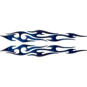    Full Color Reflective Tribal Fire Blue Flame Decals Automotive