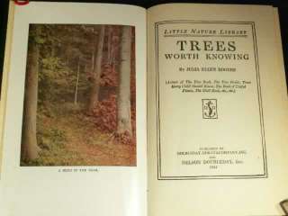 1934 Little Nature Library TREES WORTH KNOWING Julia Ellen Rogers 