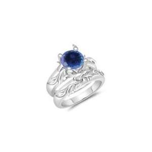  0.28 Cts Tanzanite Solitaire Engagement & Wedding Ring Set 