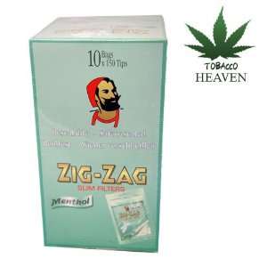 Zigzag Menthol Slimline Cigarette Filter Tips 100s (10 