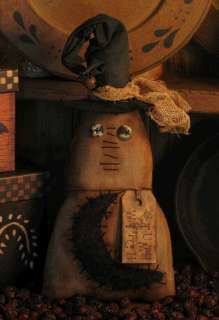 PATTERN Primitive Halloween Witch Stump Cupboard Doll  