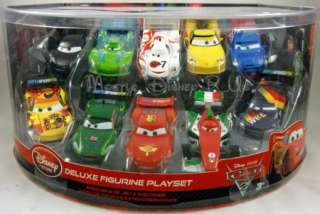  CARS 2 Deluxe PVC Figurine 10 Pc Playset  
