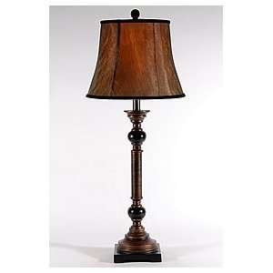   and Black Accented Traditional Column Table Lamp