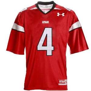  Under Armour Utah Utes #4 Crimson Replica Football Jersey 