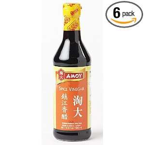Amoy White Rice Vinegar 17oz (Pack of 6)  Grocery 