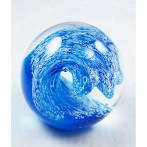   Murano Glass Perfect Surfing Ocean Wave XL Paperweight
