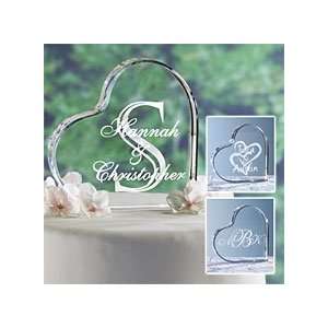   Personalized Gifts   Acrylic Heart Wedding Cake Topper