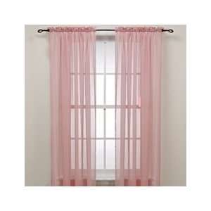   Rose Pink Solid Sheer Window Panel Brand New Curtain: Home & Kitchen